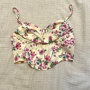 Cute floral crop top